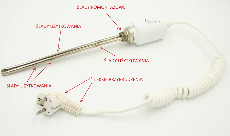 ELEKTRISCHE HEIZELEMENTE FÜR BADEZIMMER-HEIZKÖRPERA 600W WEISS (GL01.600WH) B-WARE